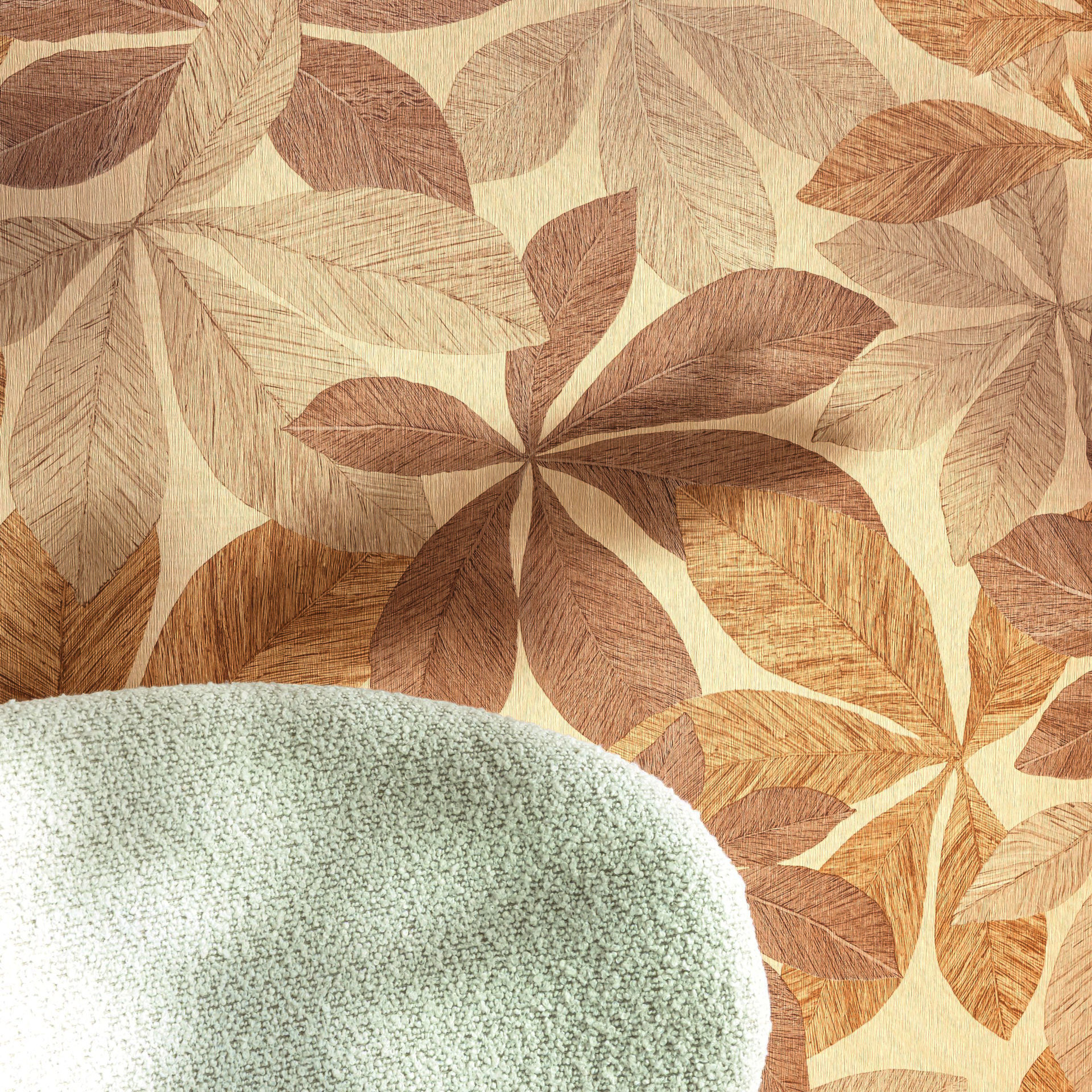 empapelado pintado a mano