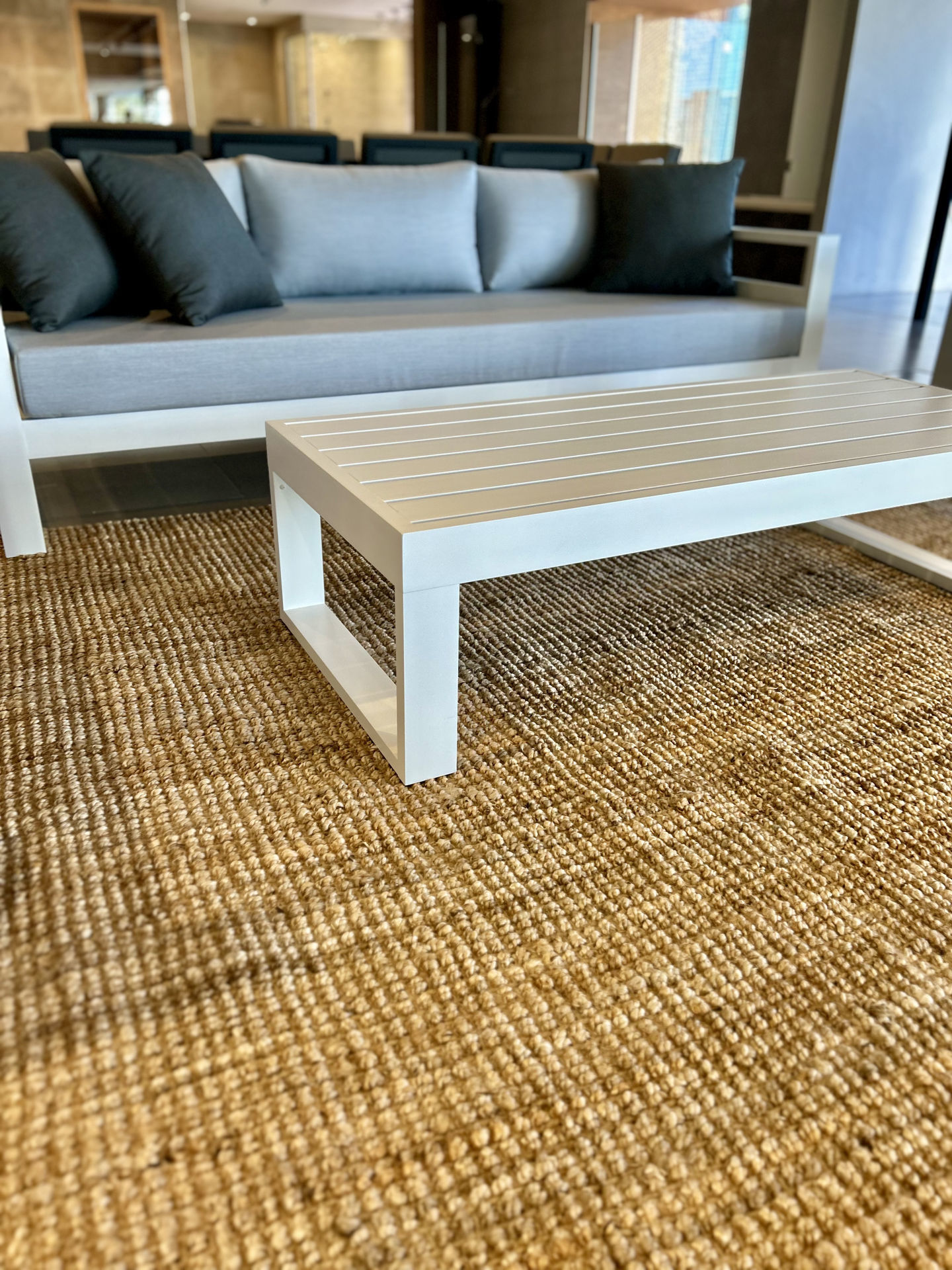 alfombra grande de yute