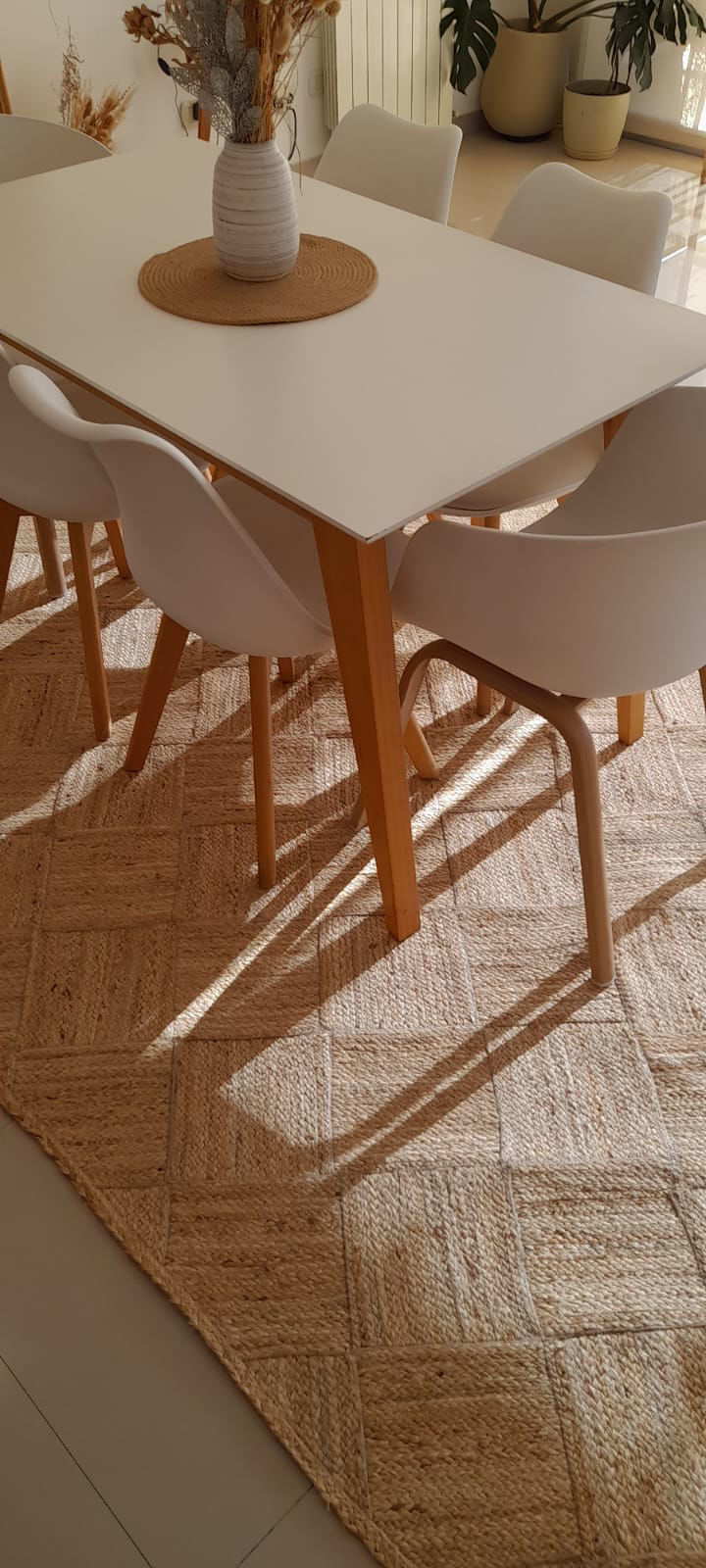 alfombra yute color natural