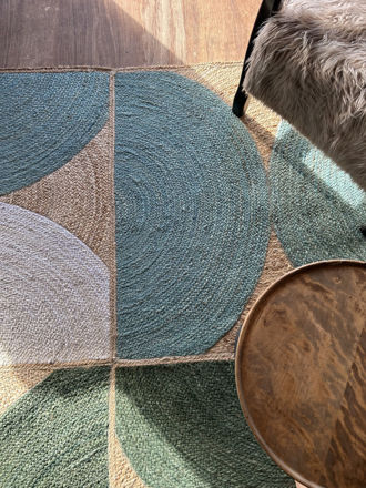 alfombra yute de colores 