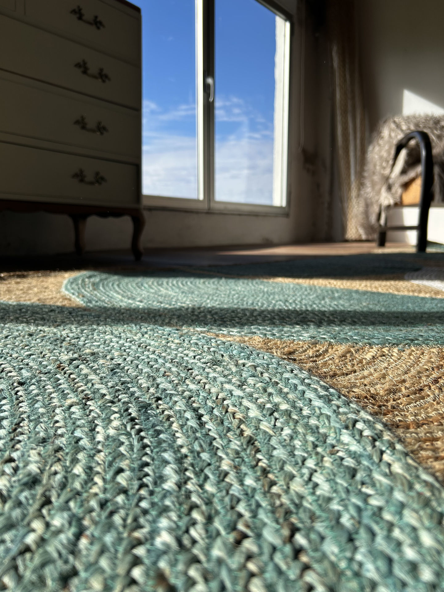 alfombra de yute de fibras naturales 