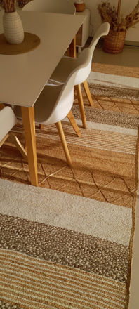 alfombra de yute mullticolor