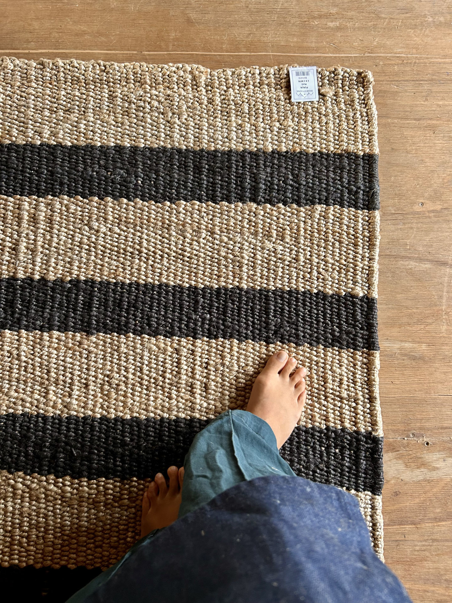 alfombra biodegradable de yute natrual